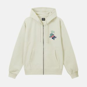 Sudadera con Capucha Stüssy Dollie Zip Hombre Gris